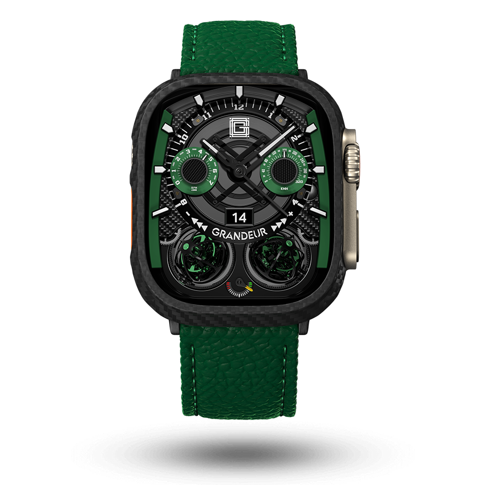 Togo Leather Apple Watch Strap - british green