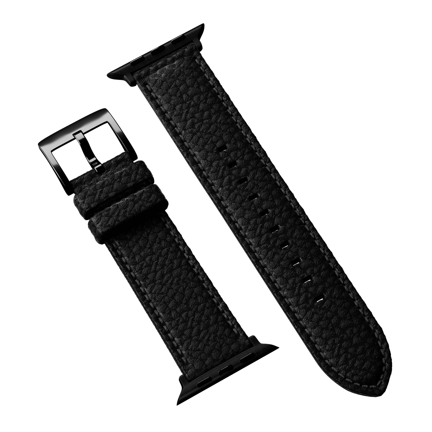 Togo Leather Apple Watch Strap - oynx black