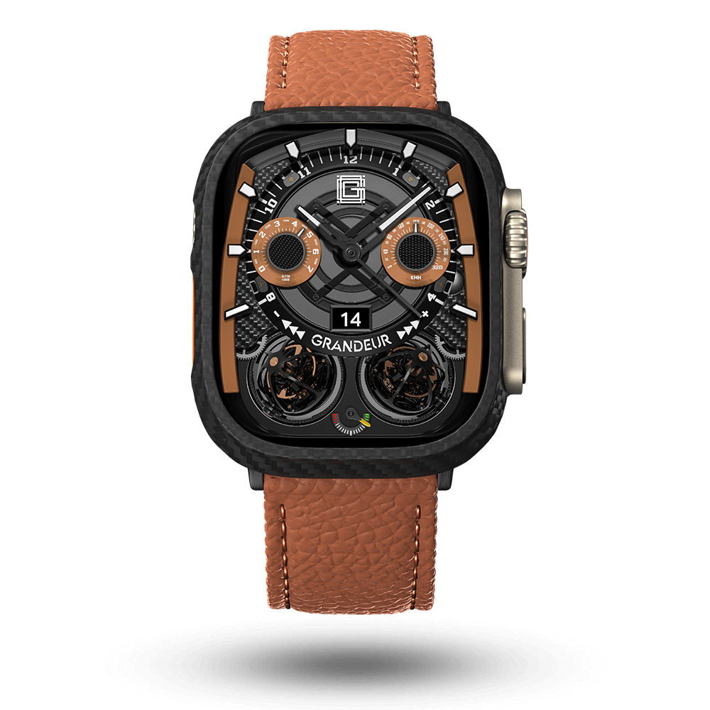 Togo Leather Apple Watch Strap - elcuzn brown