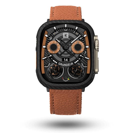 Togo Leather Apple Watch Strap - elcuzn brown