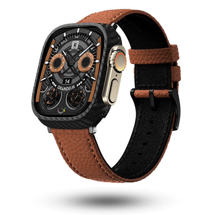 Togo Leather Apple Watch Strap - elcuzn brown