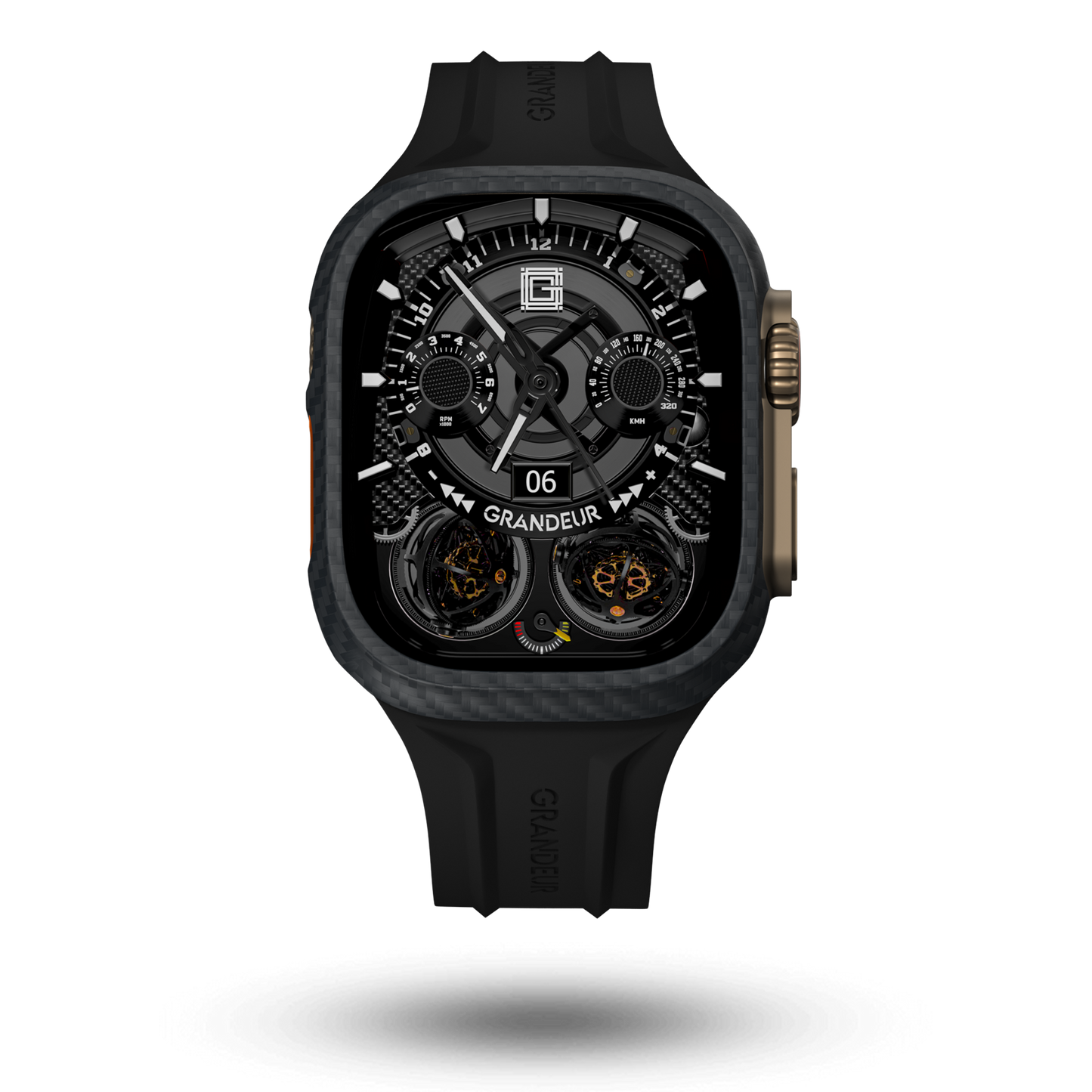 Carbon Fiber Case - Black Straps