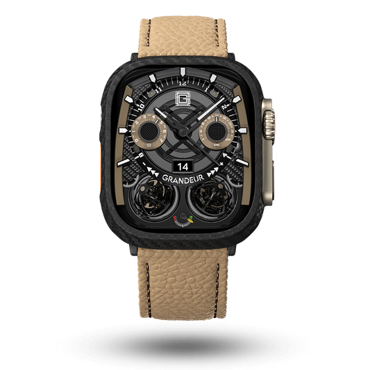 Togo Leather Apple Watch Strap - sand brown