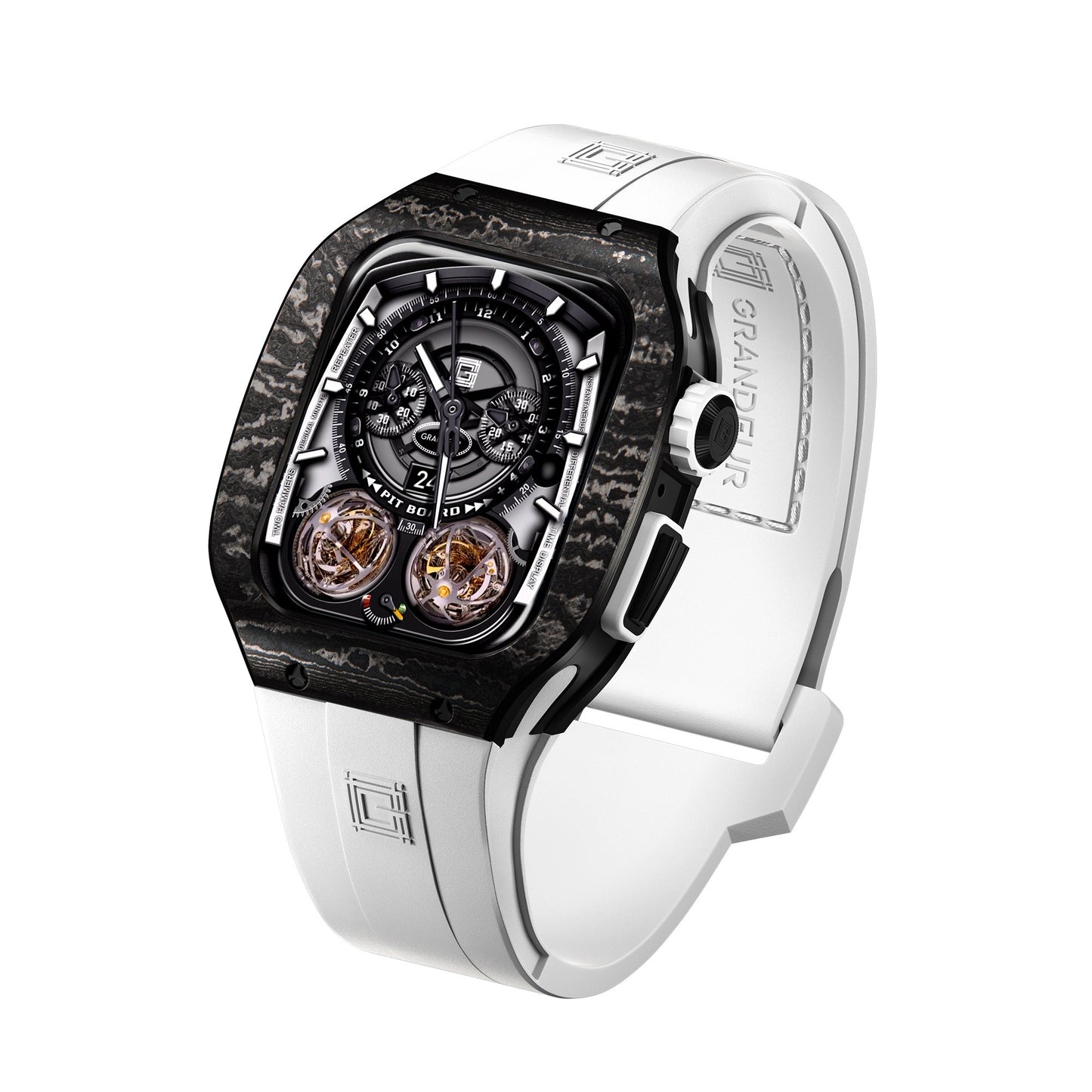 Carbon fiber – White Strap