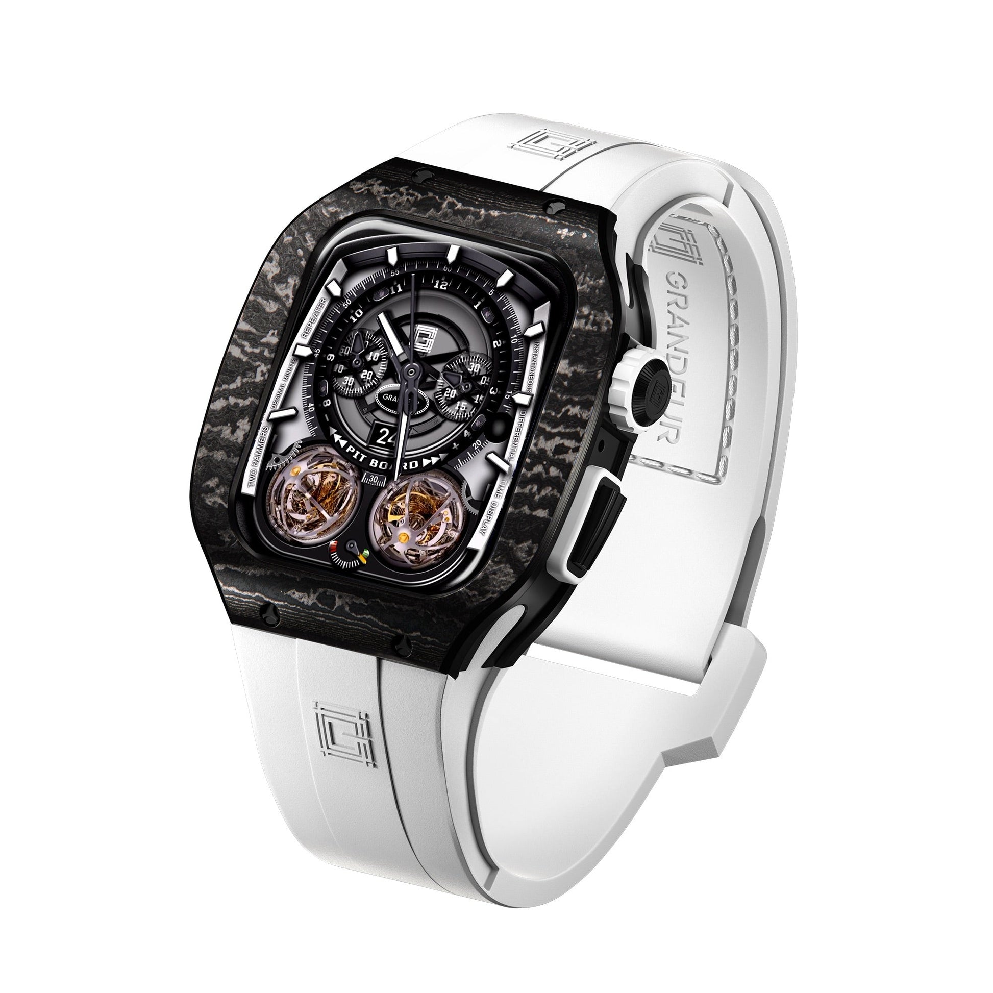 Carbon fiber – White Strap