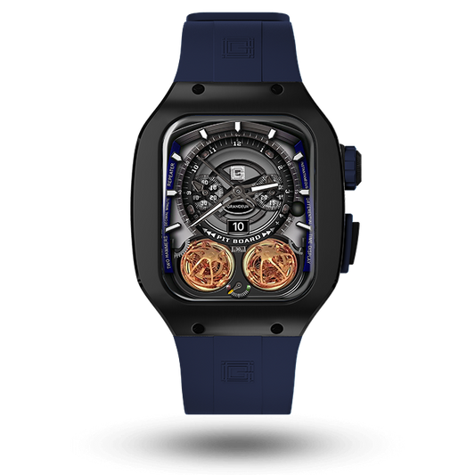 Titanium – Navy Blue Strap