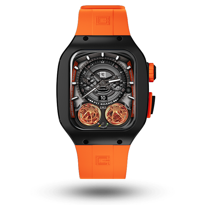 Titanium – Orange Strap