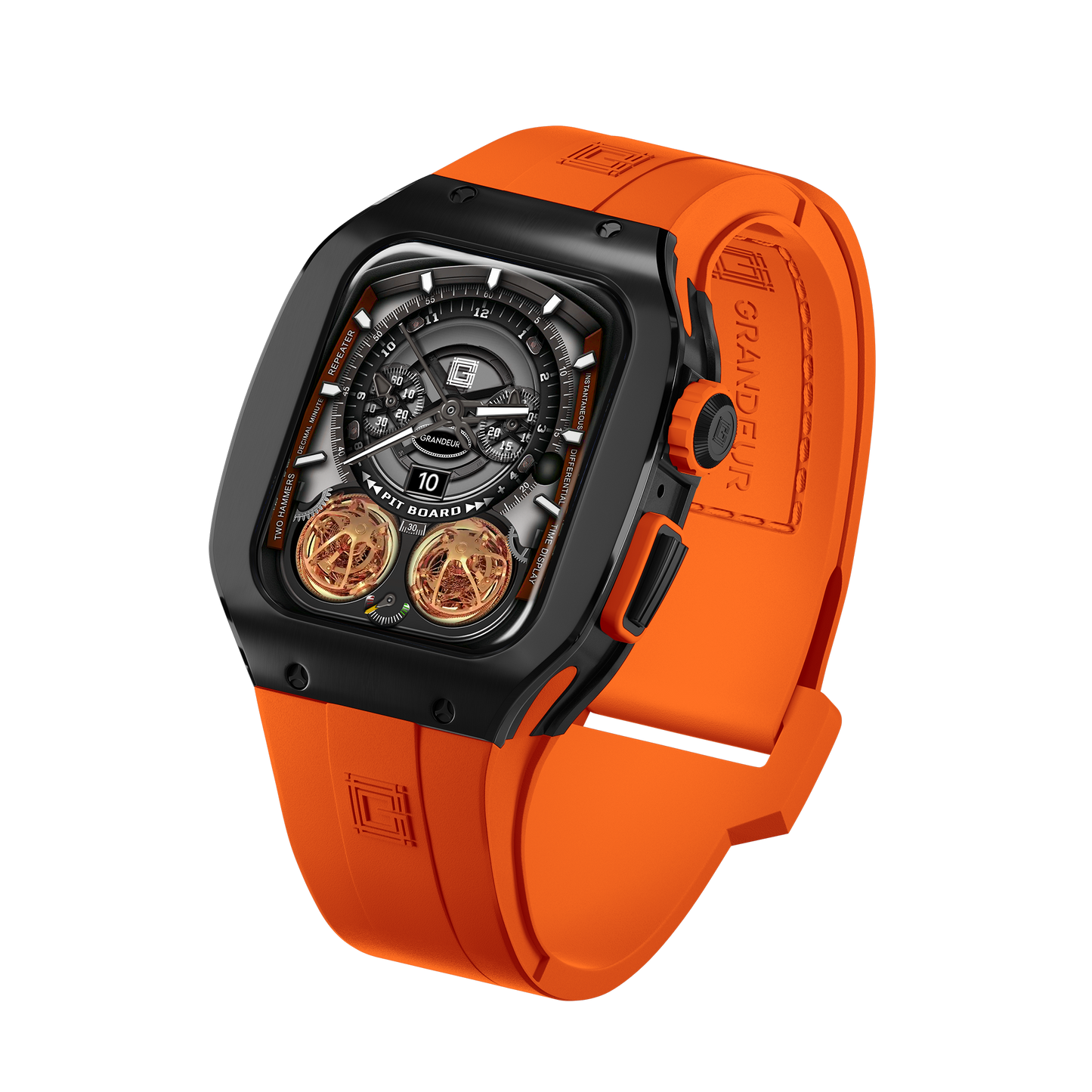 Titanium – Orange Strap